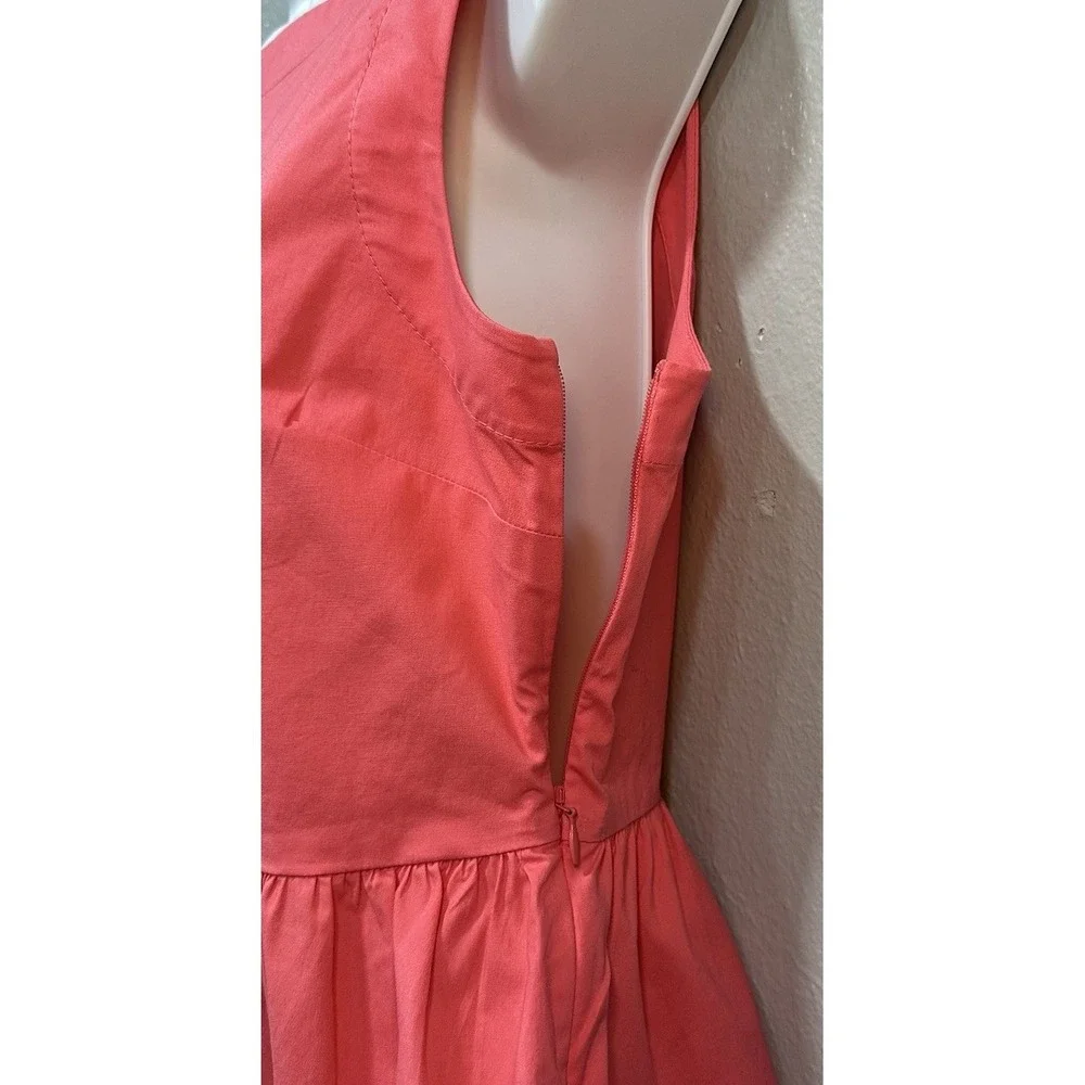 KATE SPADE Peplum Popover Top Women's 6 Sleeveless Pink Side Zip Back Buttons